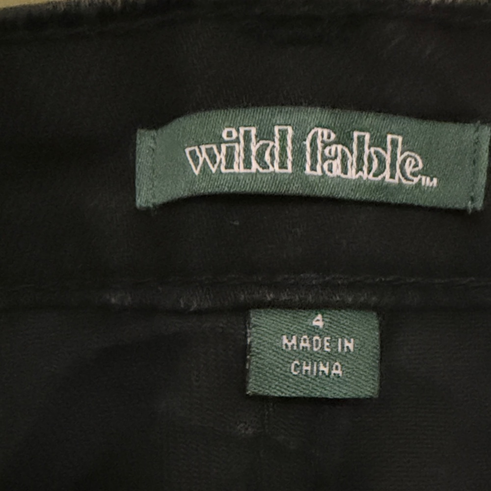 Wild Fable Black Floral Women Jeans Size 4 - Picture 3 of 6